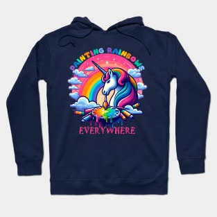 painting rainbow everywhere Hoodie